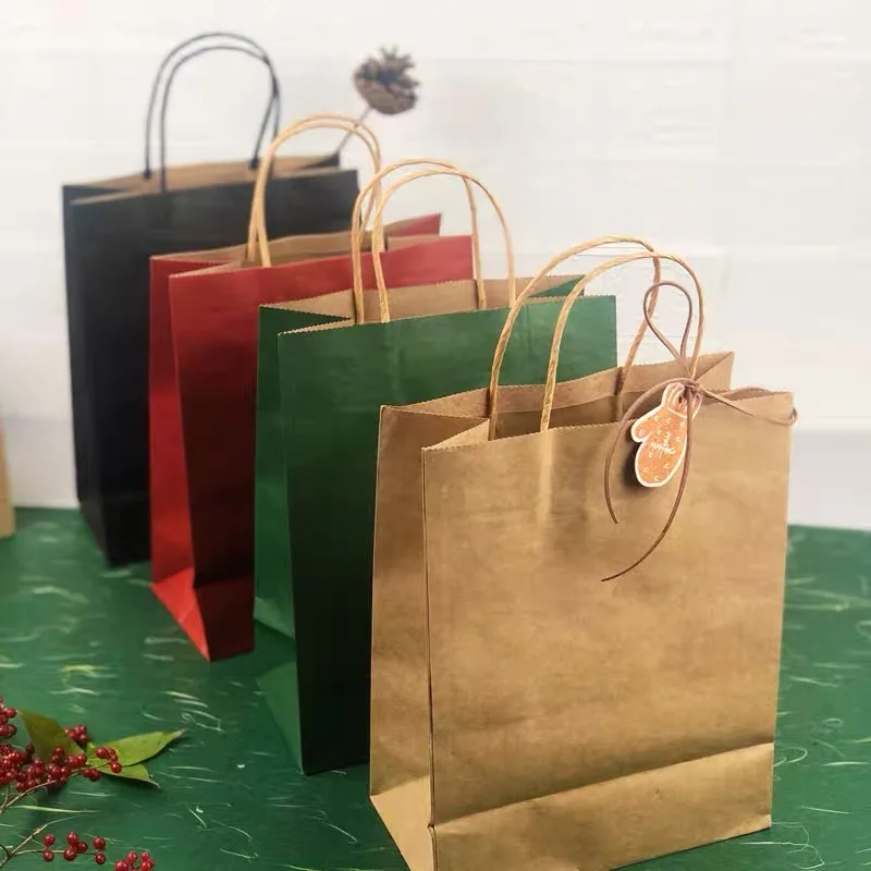 2023 Top Seller Hot Selling Custom Gift Wrapping Biodegradable Kraft Paper Bag With Your Own Logo