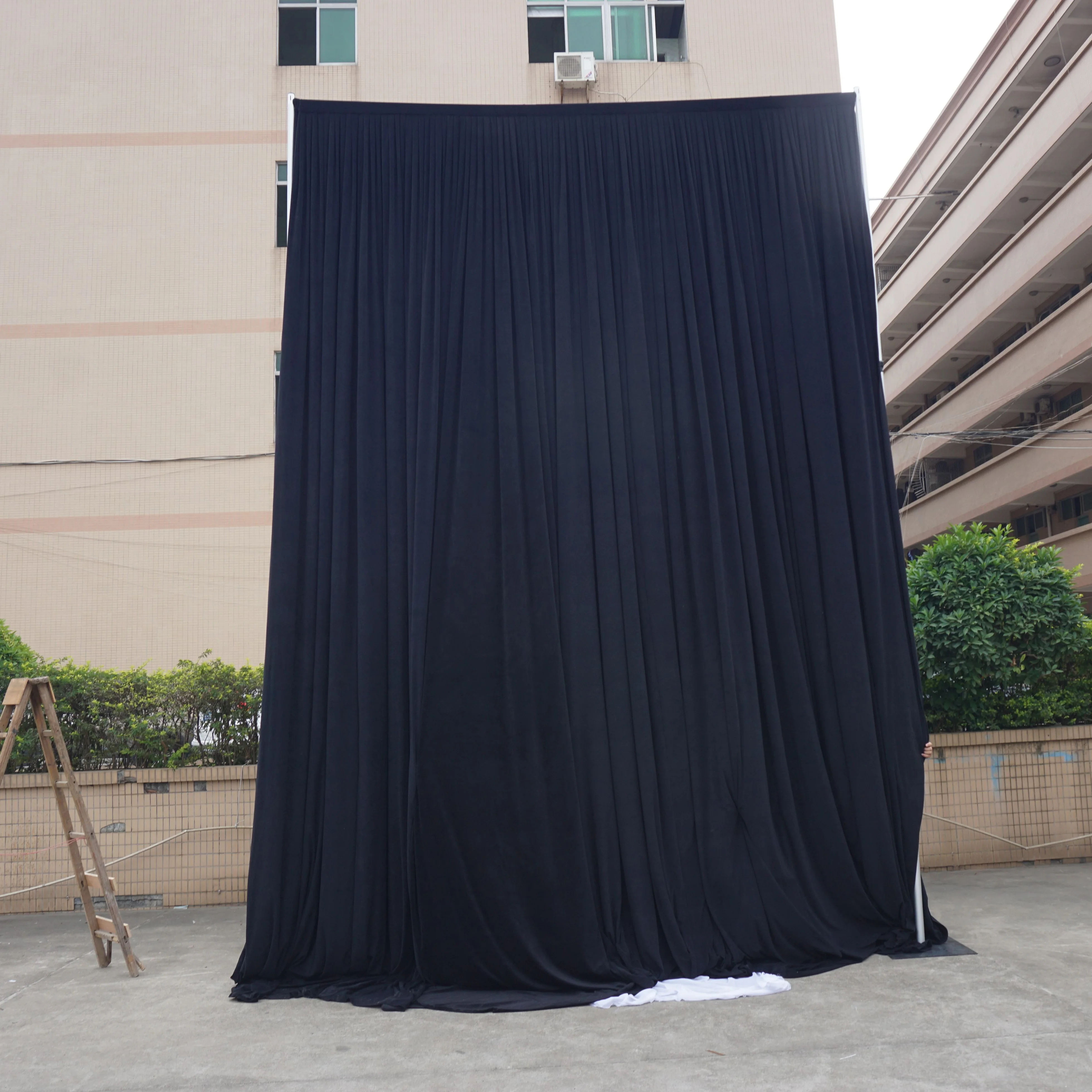 Aluminum telescopic wedding backdrop pipe and drape and draping fabric for weddings
