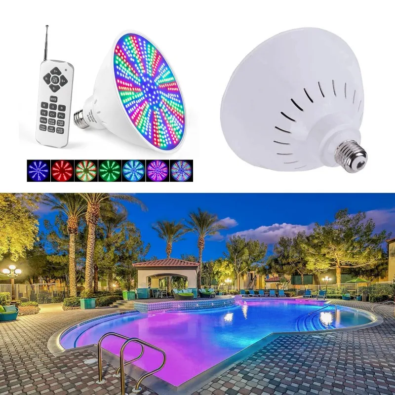 Wireless Control RGB 12 Color Modes Ip68 Par 56 Par56 Underwater Swimming Pool Bulb 12V 120V  Pool Lights