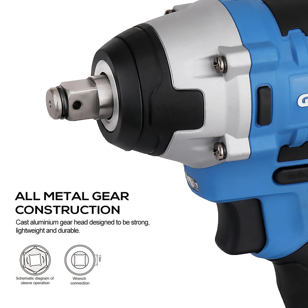 20V Cordless Brushless 300N.m Impact Wrench (Bare Tool)