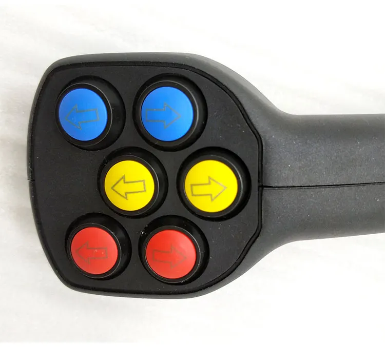 Industrial handle with grip supplier  Hall effect joystick with a variety of grip deadman switch
