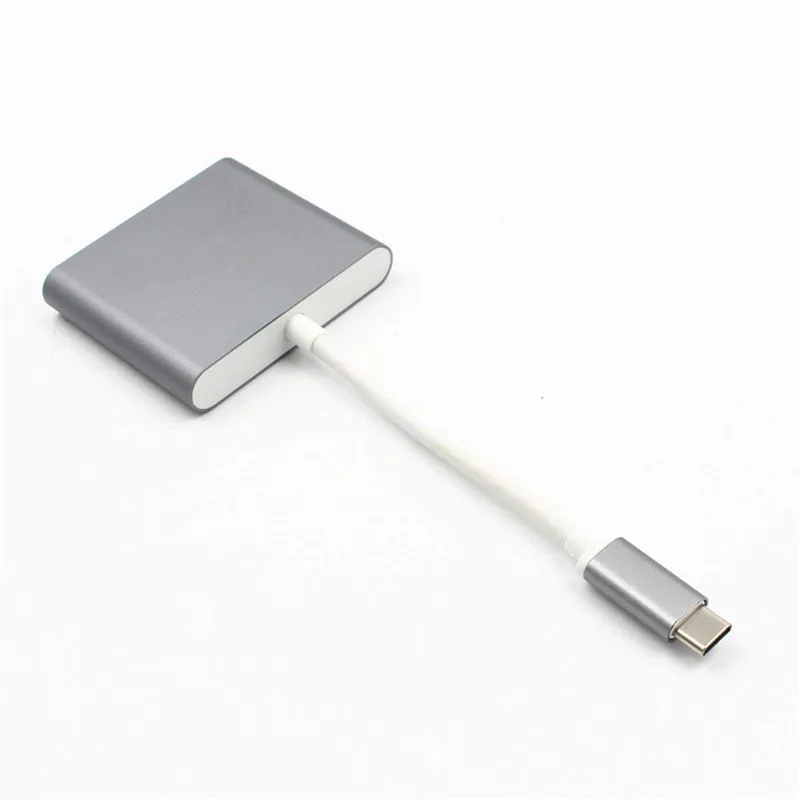 Самый продаваемый многопортовый кабель 4K 3 в 1 Тип C для Hdtv + Usb3.0 Кабельный адаптер