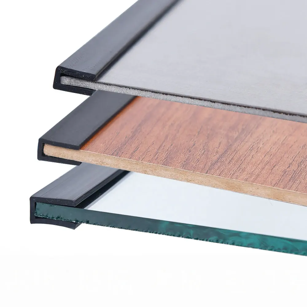 U-shaped rubber edge strip bumper strip steel plate/glass edge sealing strip