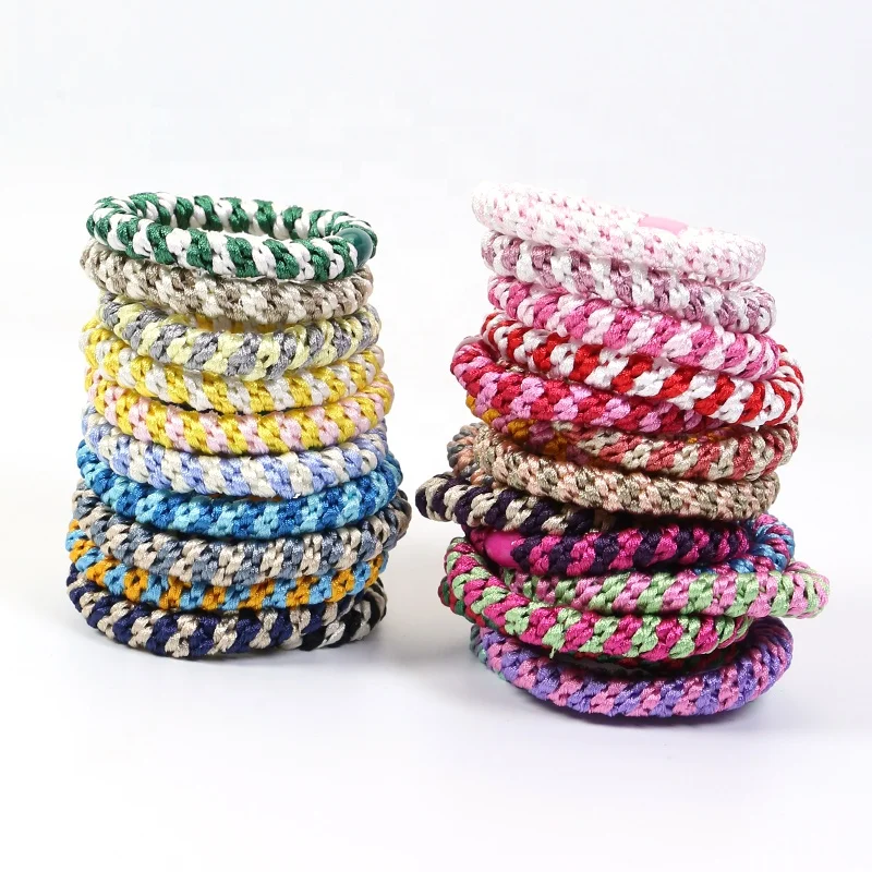 Korean Thick Braided Hair Tie  Ponytail Holders Glitter Hair Elastic Hairband