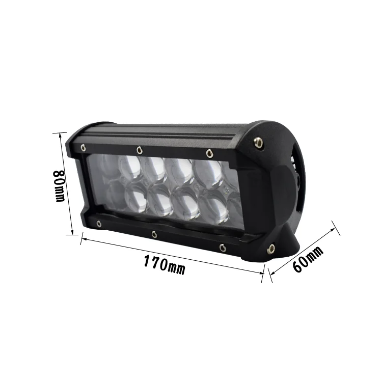 Double row 12 lamp beads indicator driving lamp 36W 4D lens strip spotlights truck lights 12V 24V universal LED roof lights