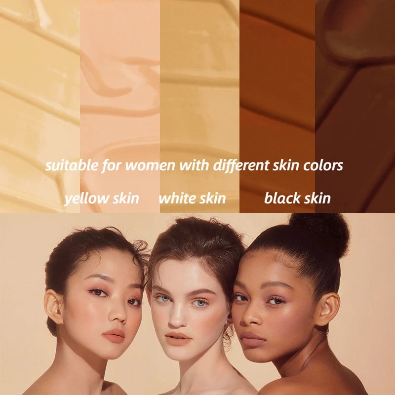 Private Label Makeup Brands Liquid Foundation for Dark Skin with Luxury and Safe Formula
