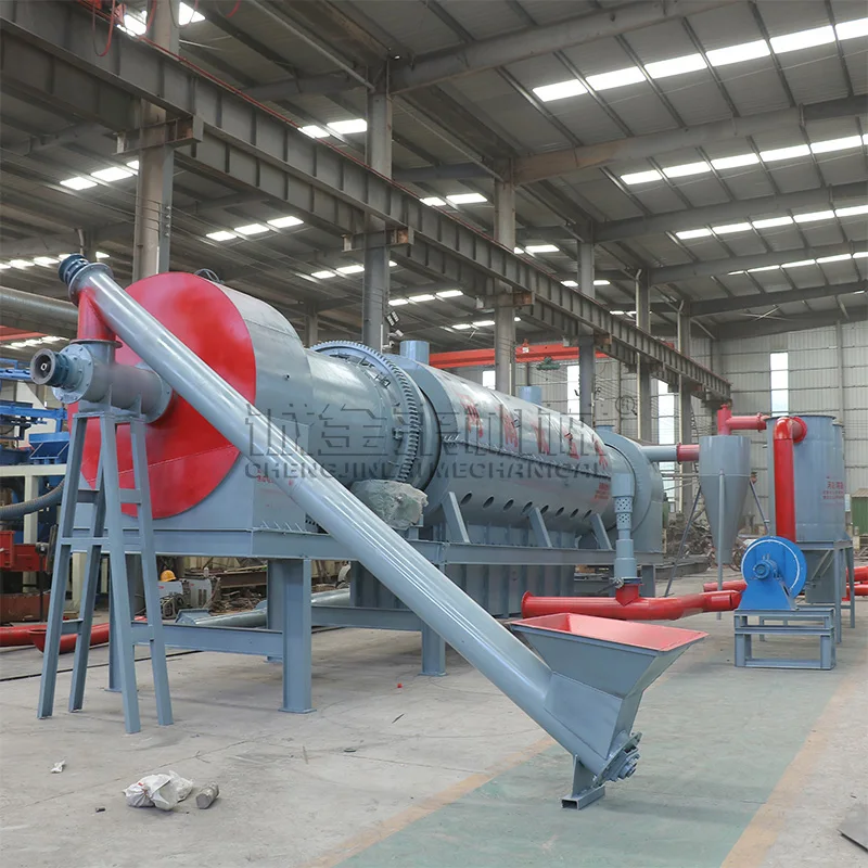 Environmental Smokeless Continuous Rotary Coconut Shell Wood Sawdust Rice Hull Biochar Charcoal Kiln Carbonization Furnace Stove