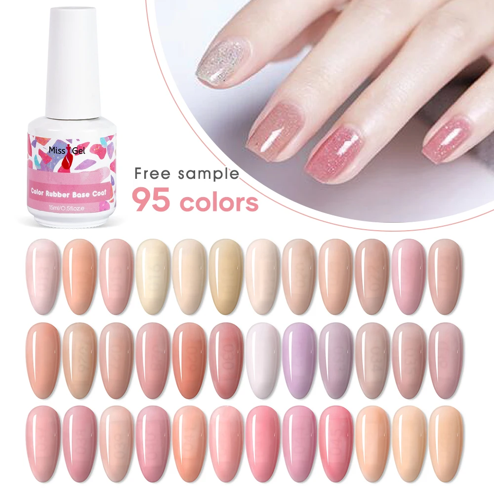Color Basecoat Nail Supplies Private Label 15ml Base Coat Gel UV Nail Primer Rubber Base Gel