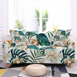 Fashion 3d Digital Printing Sofa Cover Manufacturer Stretch Elastic Flower Tropical Leaves Slipcover Couch Sofa Covers