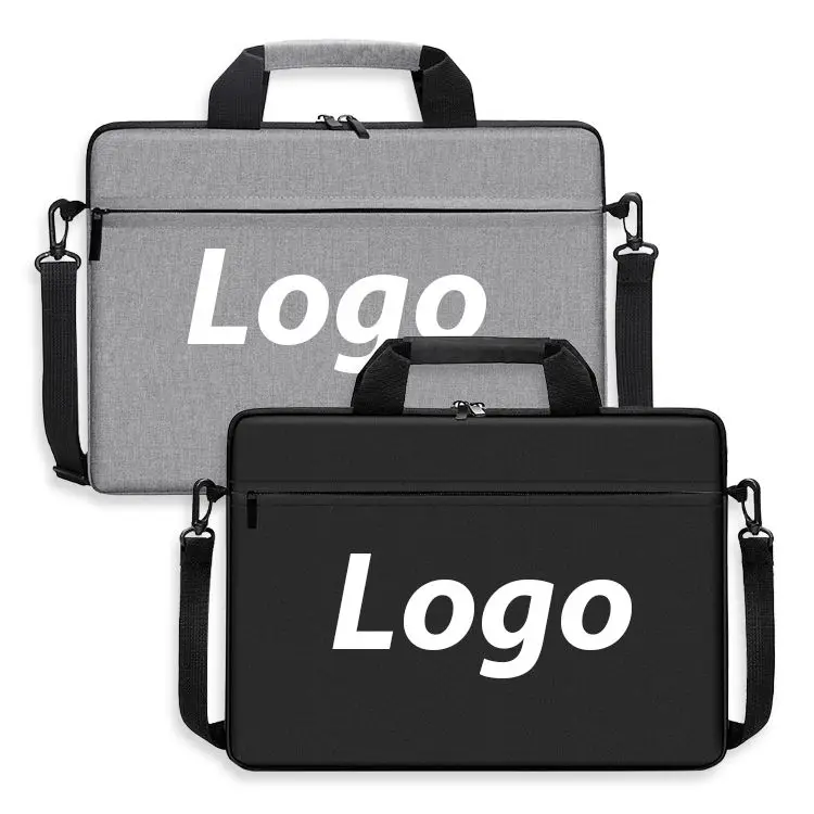 Promotional Custom Logo Shoulder Covers Laptop Sleeve Bag Briefcase Computer Business Laptop Messenger Bag for Men and Women
