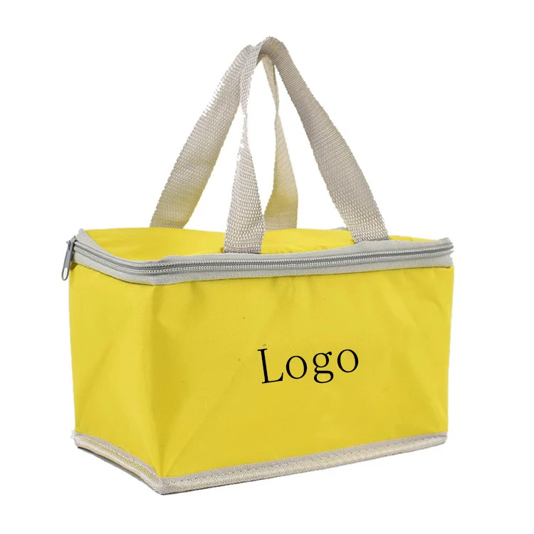 Food Delivery Insulated Cooler Bag Wholesale Eco-friendly Non Woven Customized Logo Printed Reusable Folding Outdoor Lunch Bag
