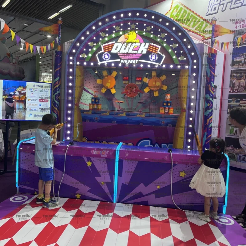 Tolefun Outdoor 4 In 1 Shooting Games Motion Sensor  Carnival Duck Cans Large Target Gun Laser Shooting Game Fun For All Ages