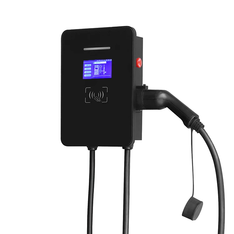 22KW European standard ce  wallbox ip65 electric vehicle charging pile ocpp1.6 ev charger station type 2 single gun