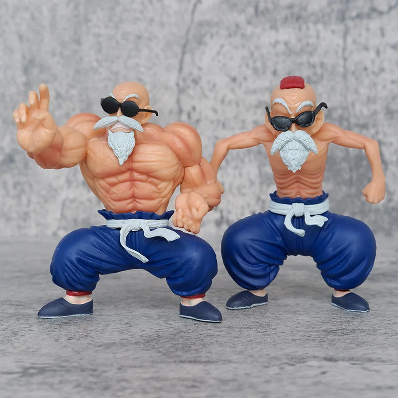 Hot Sale 10cm Dragons Ball Master Roshi Muscle Turtle Fairy Wutian Teacher Hand Do Statue Model Decoration Anime Action Figure