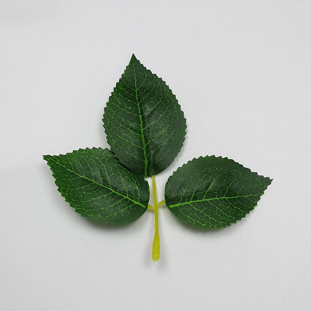 Wholesale high quality decorative artificial rose flower leaves for festive soap flower heads and decoration