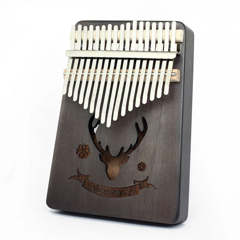 Musical Instruments Mahogany Body Wooden 17 keys Kalimba  Thumb Piano Solid Finger Piano  for Sale