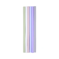 BPA Free Silicone Straw Openable and Washable No Brush Needed Reusable Snap Straw