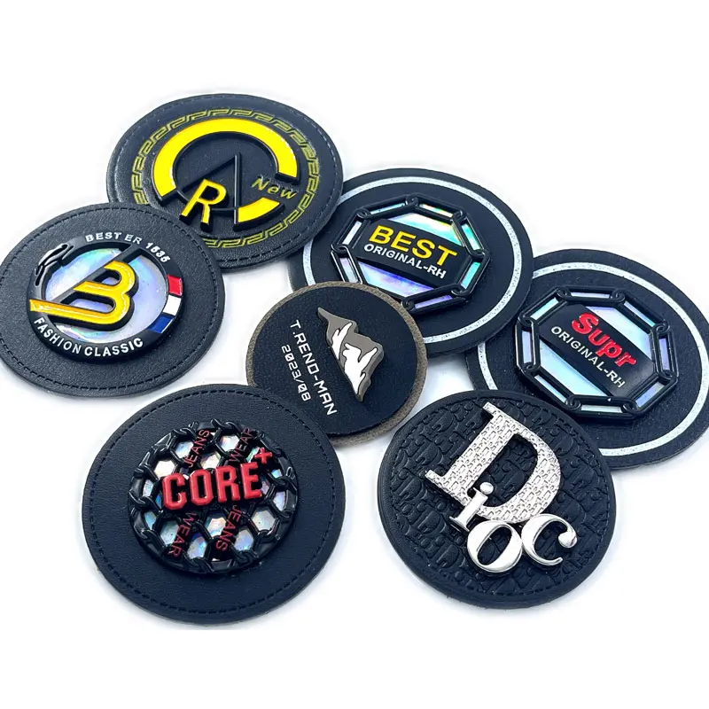 Genuine Unfinished Luxury Waterproof Private Label PU Leather Pouch Patches For Laser Engraving