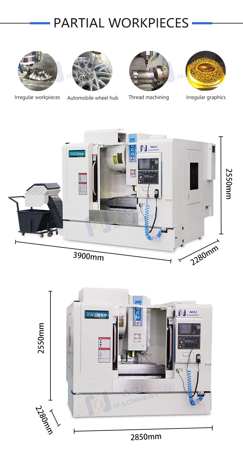 High quality vmc855 cnc machining center fanuc control cnc machining center VMC850