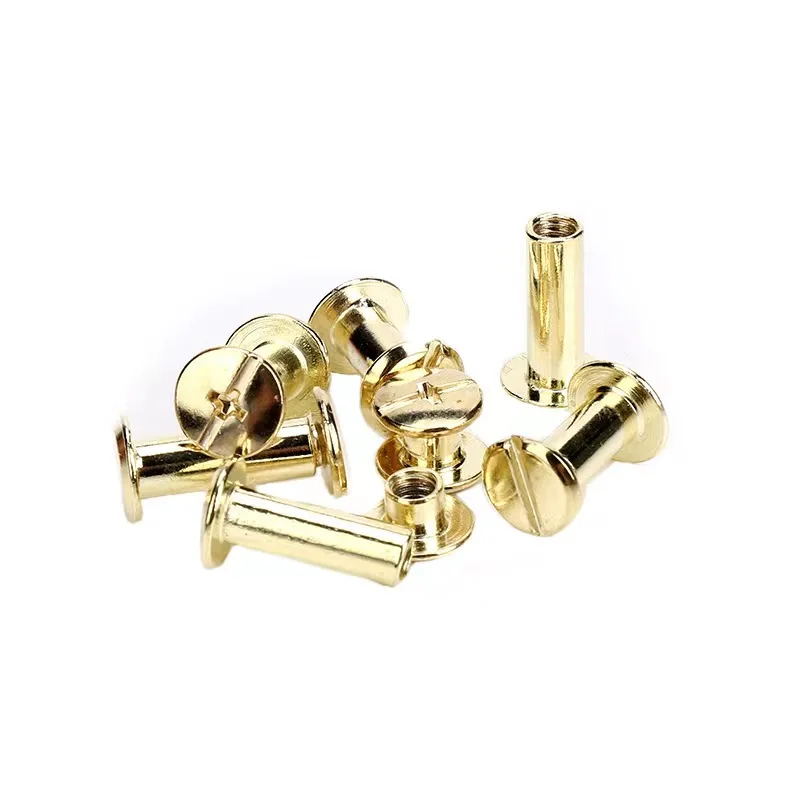 Nickel Plating Carbon Steel Phillips Nut Bolt Cross Chicago Screws Rivets Binding Book Post M4M5M6 Screw