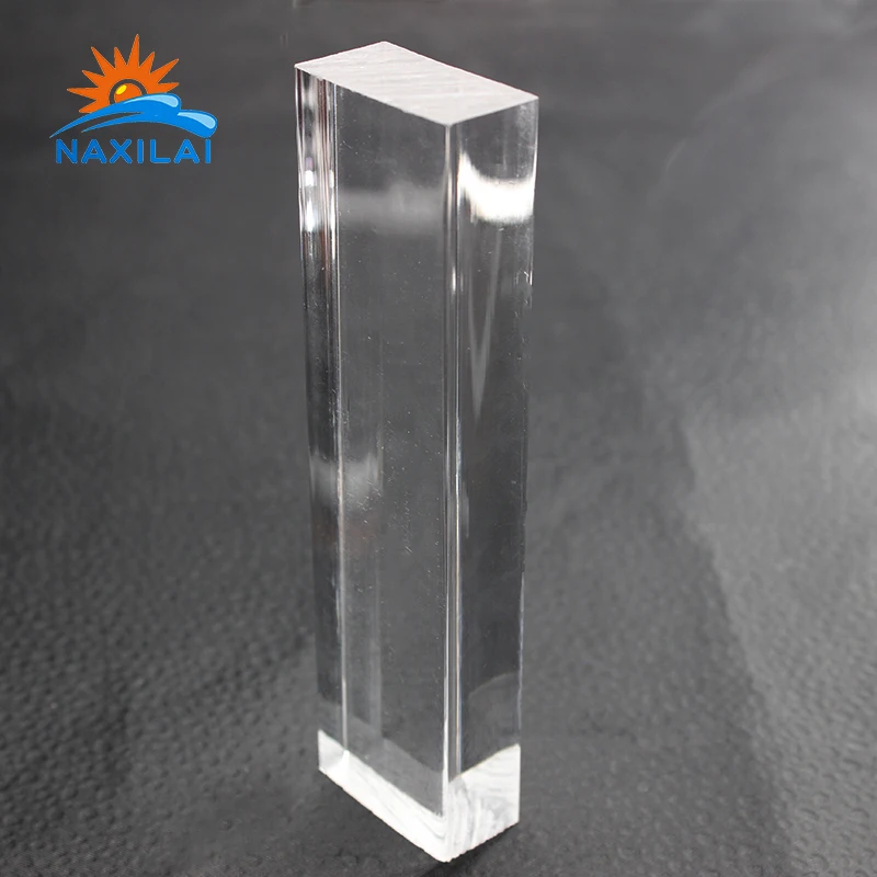Naxilai wholesale diameter 20mm 25mm 30mm transparent pmma plastic perspex acrylic square rod