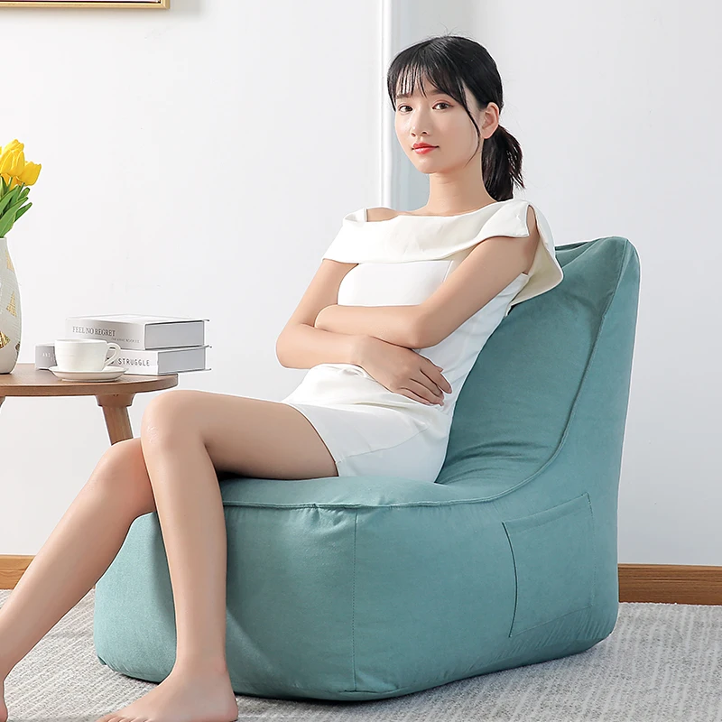 
2021 Modern Furniture Outdoor L Shape Coffee Lounge Bean Bag Sofa Chair 