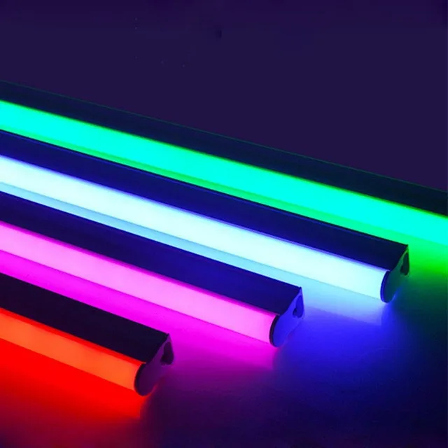  Декоративная цветная трубка RGB T5 T8 фиолетовая розовая красная синяя зеленая