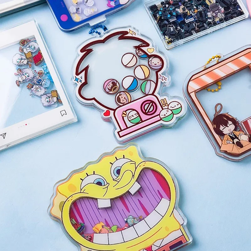 2024 Acrylic rocker custom accessories animation peripheral pendant key chain brand diy integrated decompression toy