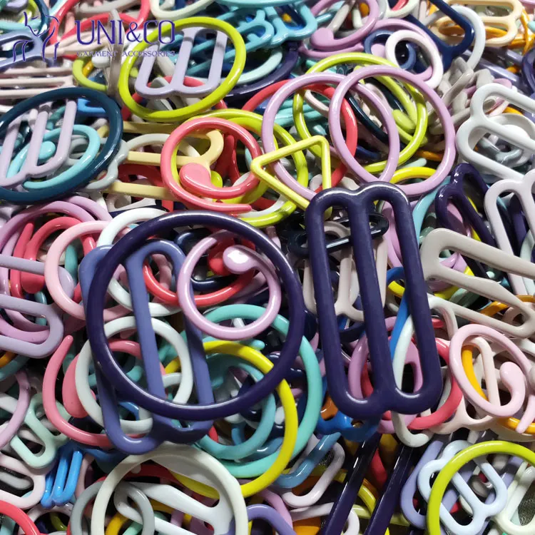 Lingerie Adjustment Strap Hardware Colored Bra Ring Slider Clips Clasp Hooks