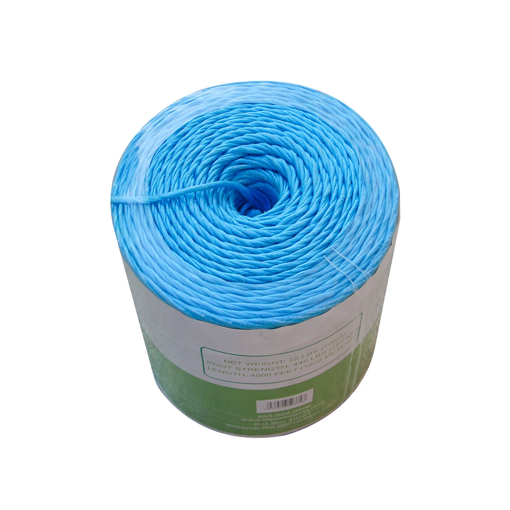 Colorful uv treated pp raffia twisted baler twine with high strength and competitive quality