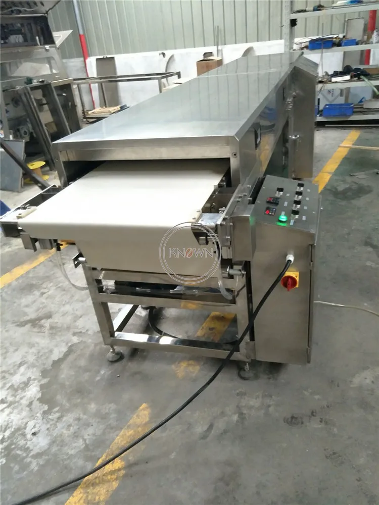 
Stainless Steel Chocolate Cooling Tunnel for Cookie Candy Healthy Chocolate Snack Enrobing Covering Machine 