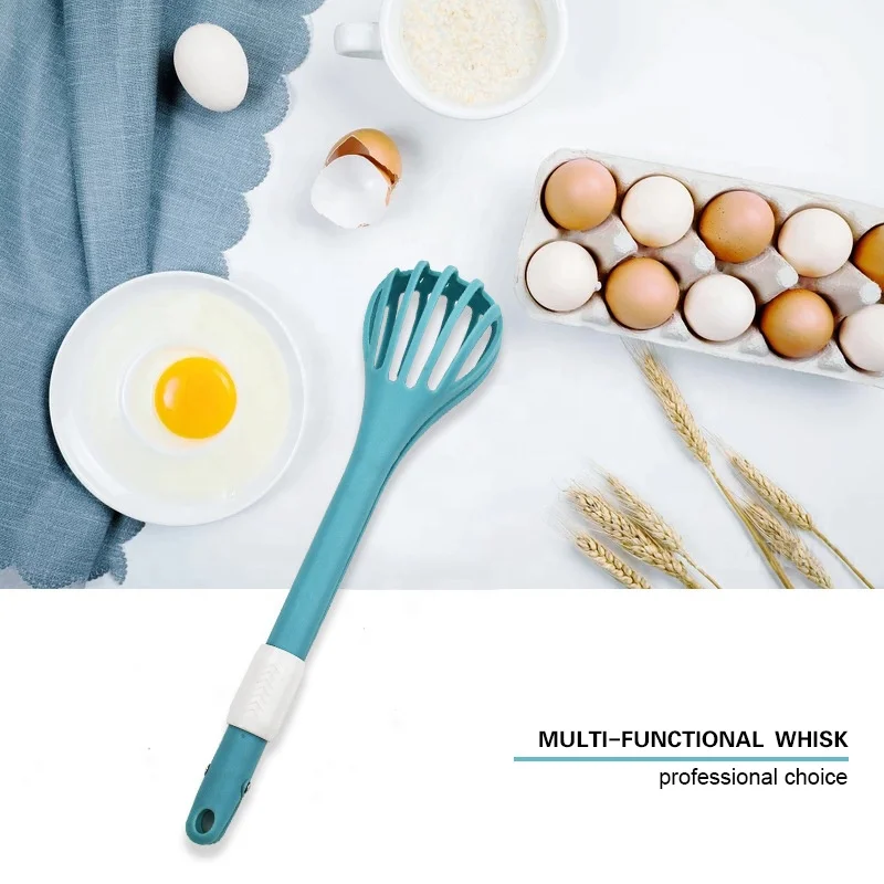 
multi function kitchen gadgets pp egg whisk with salad tongs 