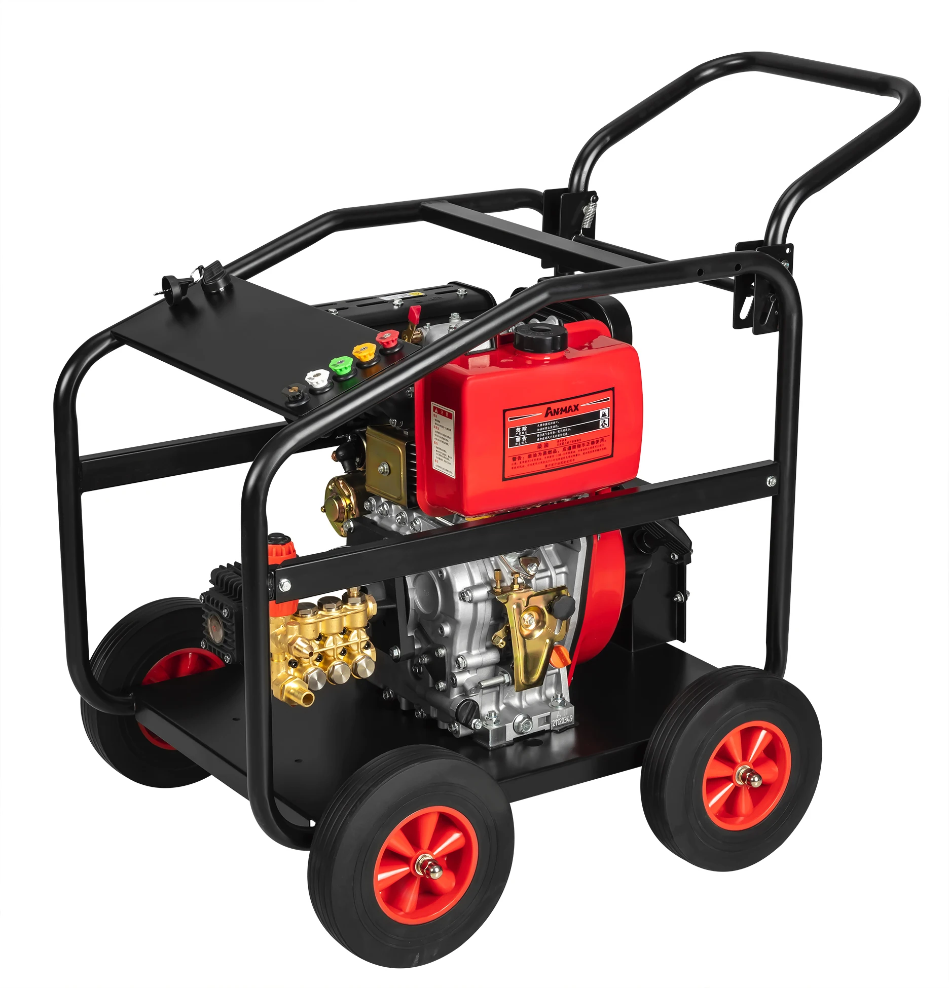 Large super powerful four wheel petrol washer High pressure car washer