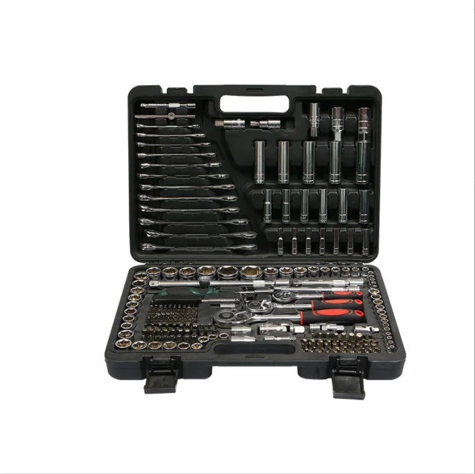 218pcs Professional auto repairing socket tool set mechanical toolbox