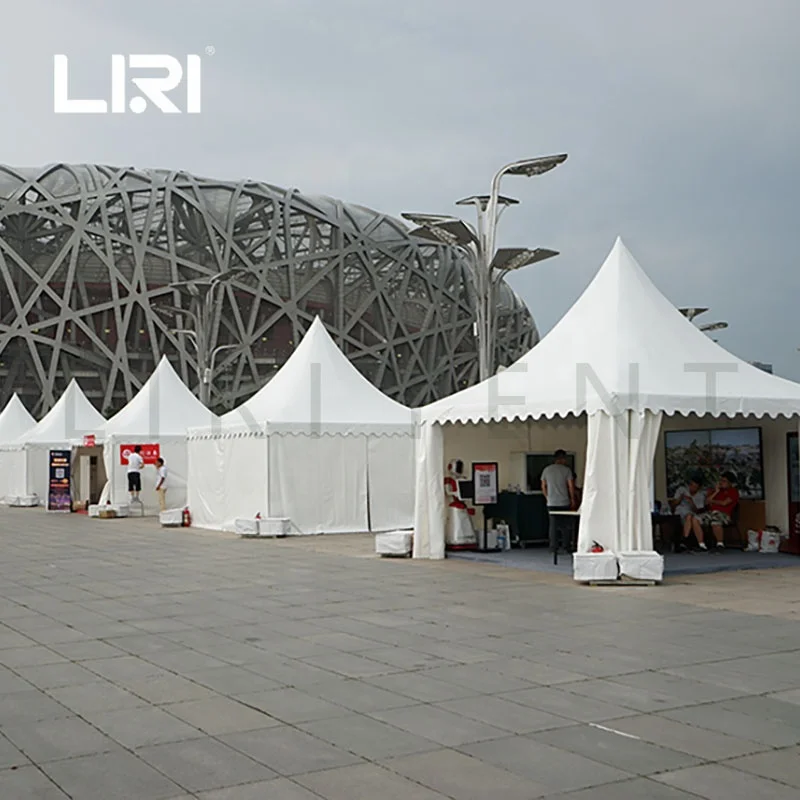 LIRI 5X5m Pagoda Tent with Glass Wall for party/wedding/fair entrance and exit used