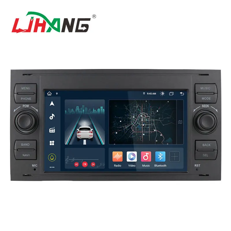 4G+64G Android 12 Car Multimedia Player For Ford Mondeo Focus Transit C-MAX S-MAX Fiesta 2 Din Radio GPS Navigation DSP