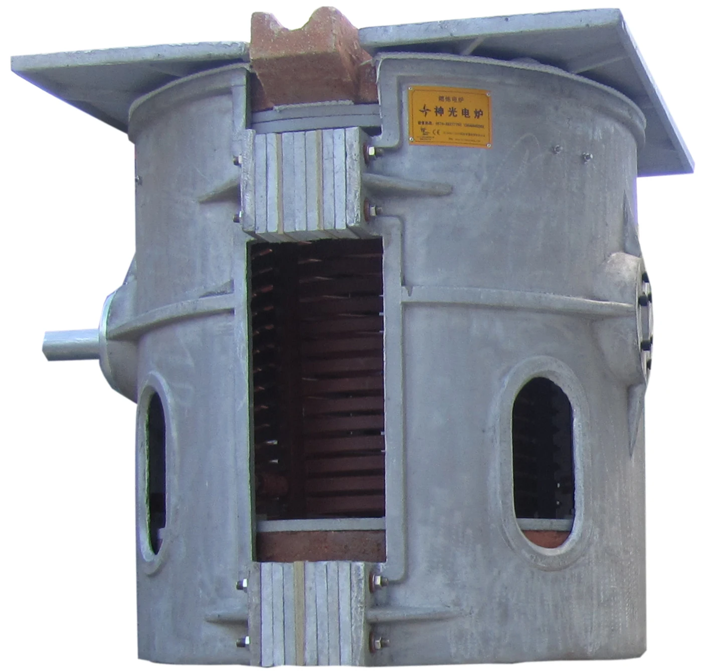 1000KG 1T KGPS medium frequency induction reducer aluminum  furnace for melting iron copper aluminum steel industrial furnace