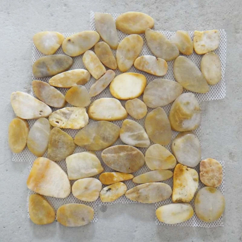 mosaic tile cutting marble stone pebble mat tile