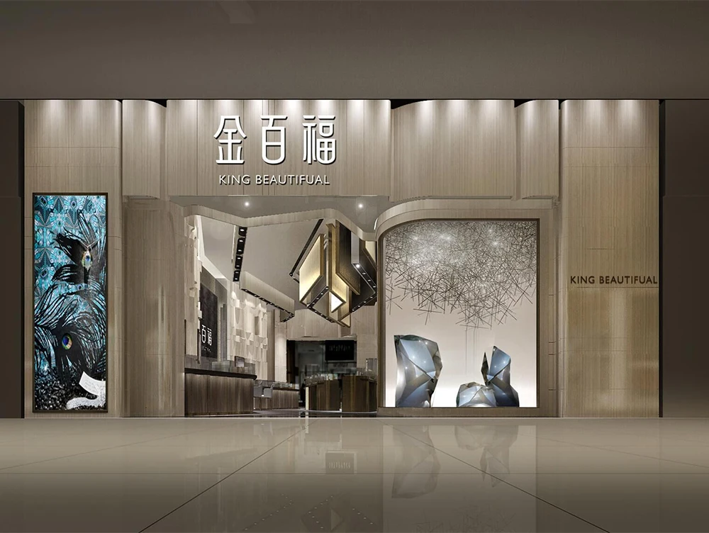Bespoke Luxury Jewelry Shop Display Kiosk Retail Shopping Mall Display Showcase for Jewellery Jewelry Store interior design