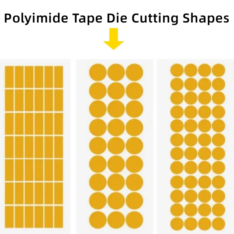 Factory Die Cutting Polyimide Masking Discs Polyimide Dots Polyimide Film Tape Die Cutting Any Size