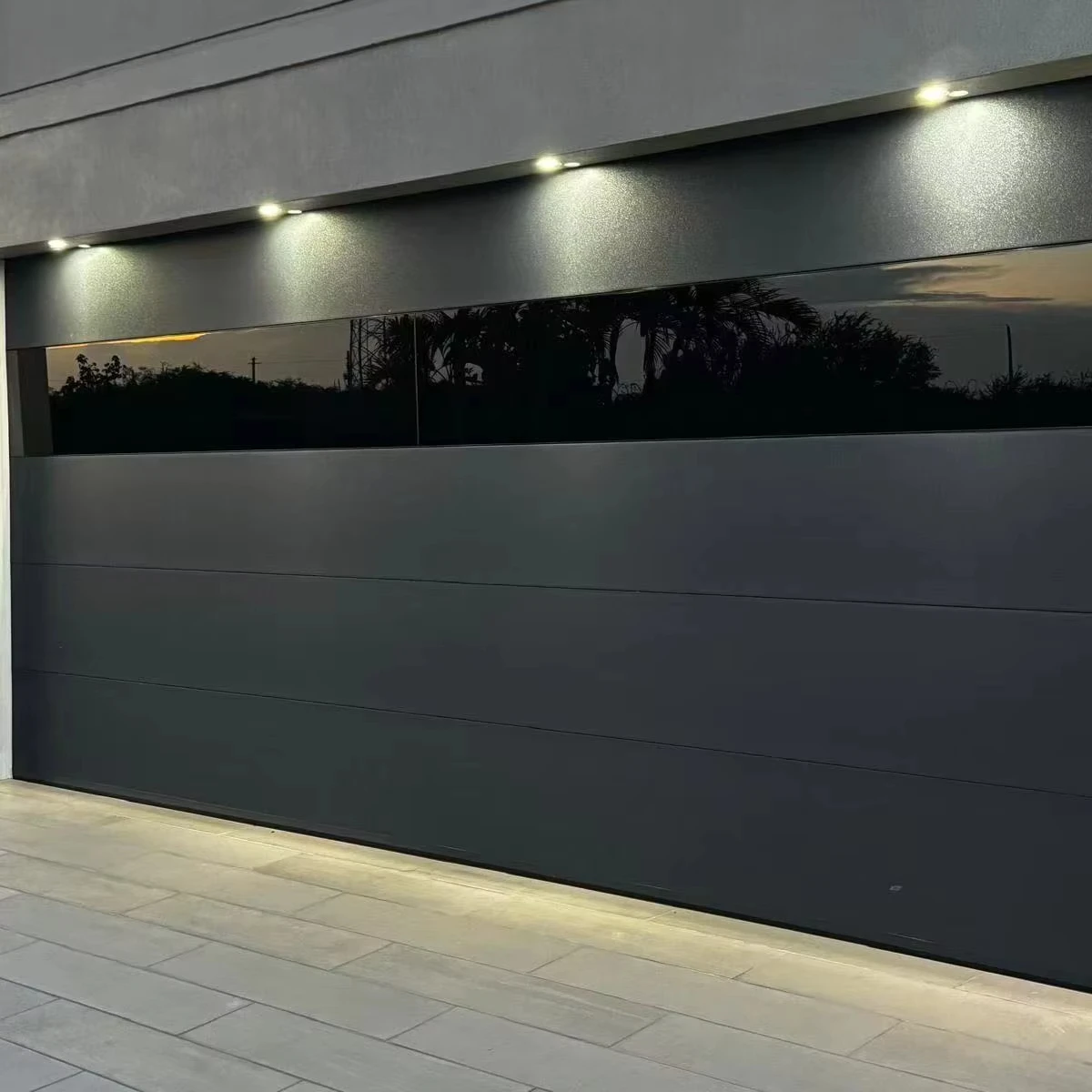 North American Double Steel Sectional Overhead Two Car Garage Gate