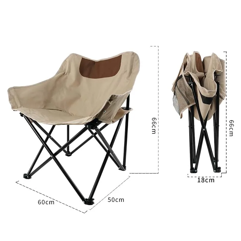 Camping Folding Outdoor Portable Big Foldable Half Children Lounge Round Kids Parts Lawn Branded Rocking High Back Moon Chair
