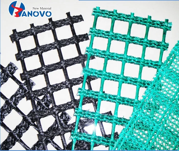 Polyester Retaining Wall Biaxial Geogrid Roll For Stabilization