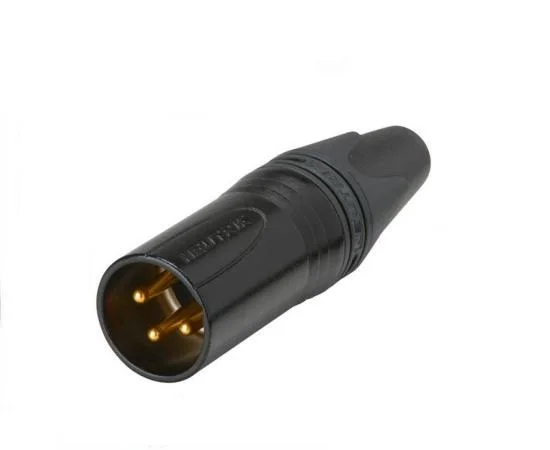  NEUTRIK Utrik NC3MXX-B Camon XLR черный золотой сбалансированный аудио Разъем