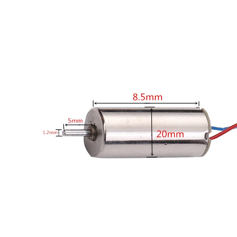 8520 8.5mm*20mm Micro Coreless Motor 3.7V 60000rpm Ultra-High Speed Engine DIY RC Toy Drone