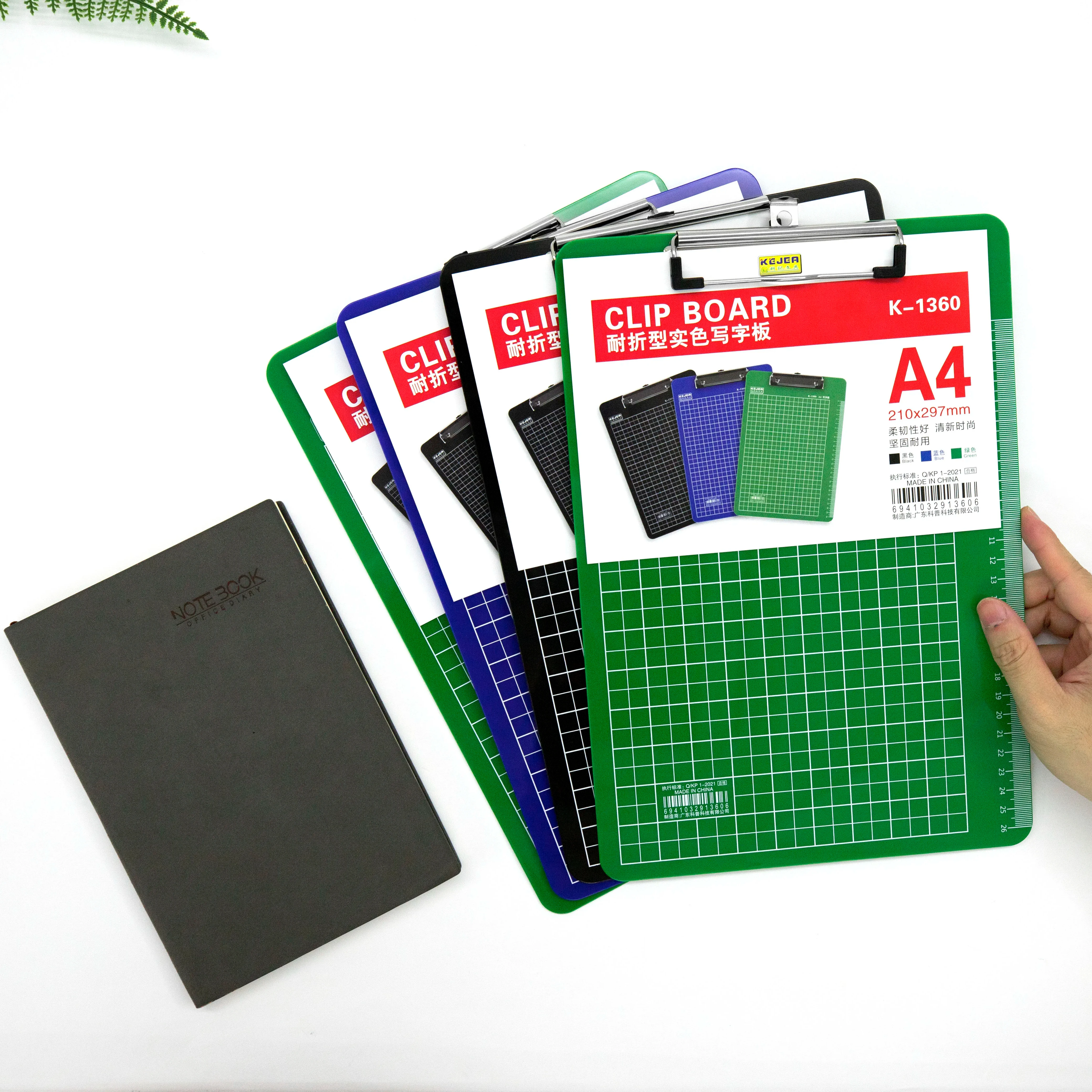 KEJEA Coating A5 Size Custom logo clipboard heat transfer Flat Clip cardboard clipboard OEM ODM document holder clipboard