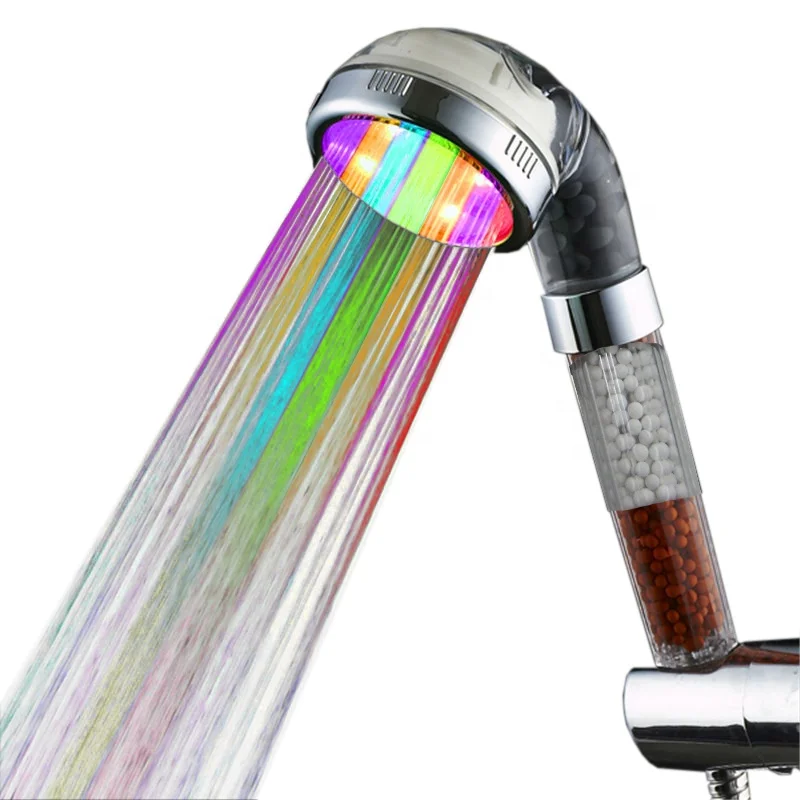 3 colors Light Color led temperature shower panel 8008-B22-1