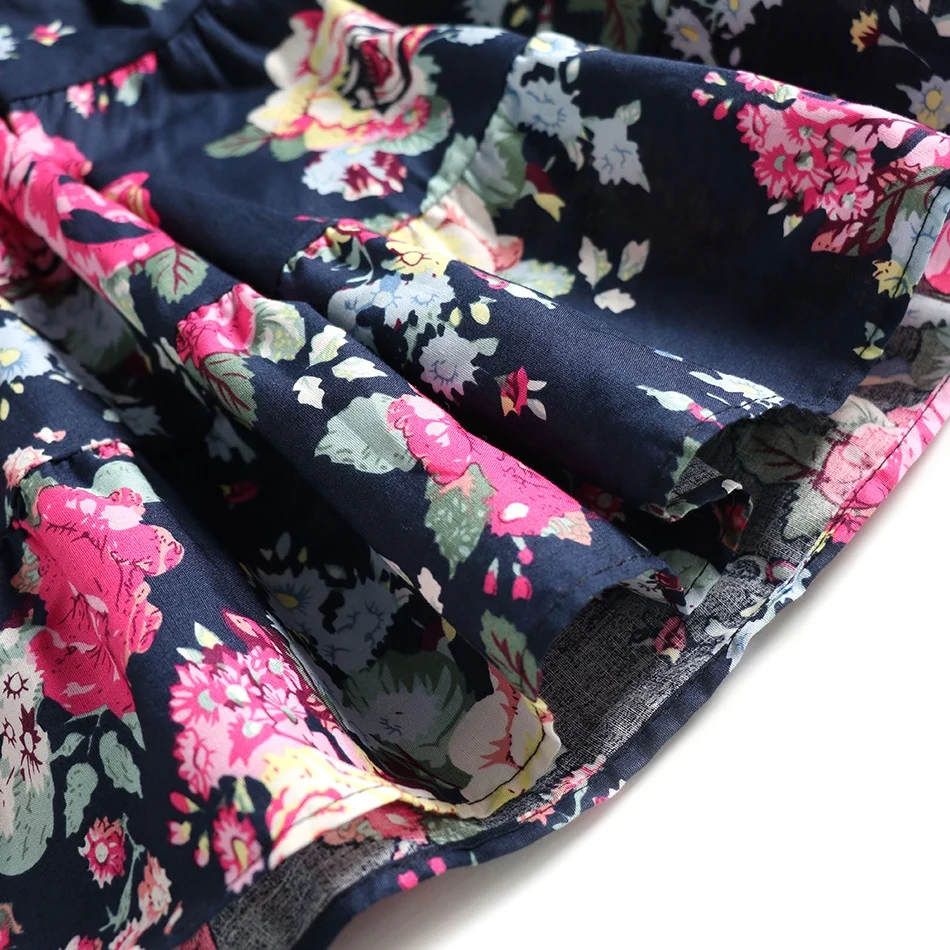 
hot selling bow knot blue sweet casual floral denim summer little girl dress toddler girl summer sets 2pcs 