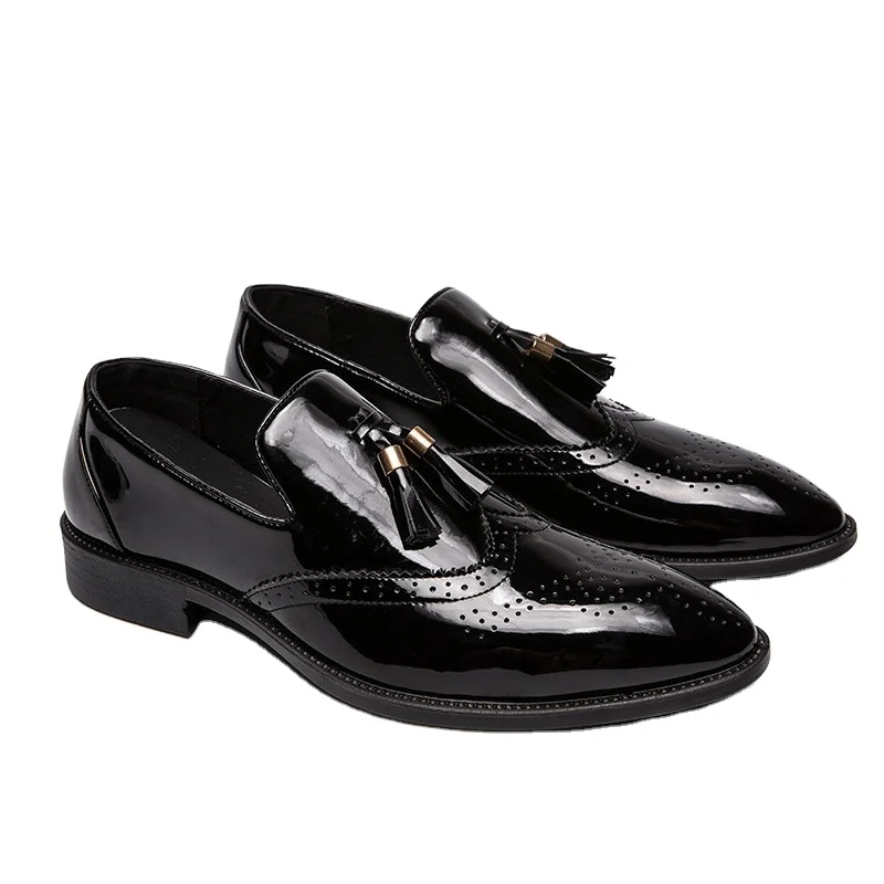 Высококачественные мужские туфли с кисточками в британском стиле, мужские классические строгие деловые туфли, мужские дизайнерские лоферы