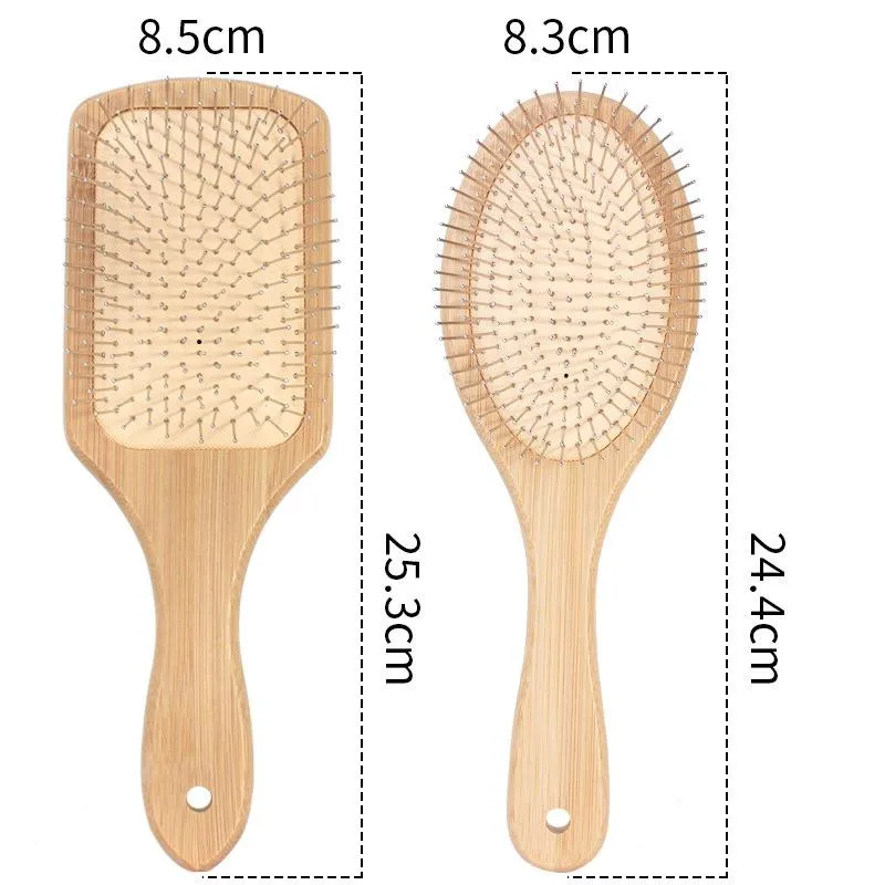 Yaeshii Premium Wooden Bamboo Hair Brush Improve Hair Growth Wood hairbrush Prevent Hair Loss Comb Bamboo Comb Teeth